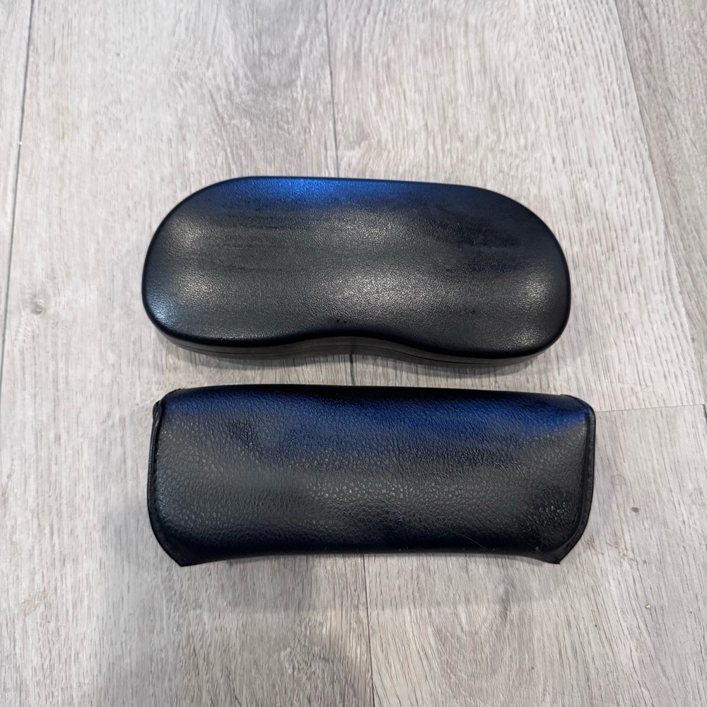 Ray-Ban Eyeglasses Sunglasses Case Black Hard Clamshell & Soft Authentic - Picture 2 of 3